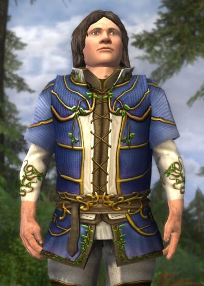 Tunic of Entwining Blossoms on a Male Hobbit