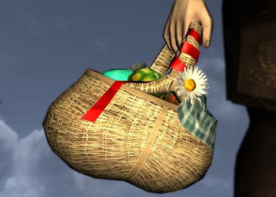 Basket of Colourful Eggs - LOTRO Farmer's Faire Held Item / Cosmetic Weapon