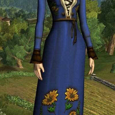 LOTRO Long-Sleeved Sunflower Dress - Female High Elf