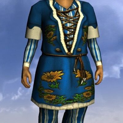 LOTRO Long-Sleeved Sunflower Tunic and Trousers - Female Hobbit