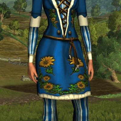 LOTRO Long-Sleeved Sunflower Tunic and Trousers - Female Human, Race of Man, Woman