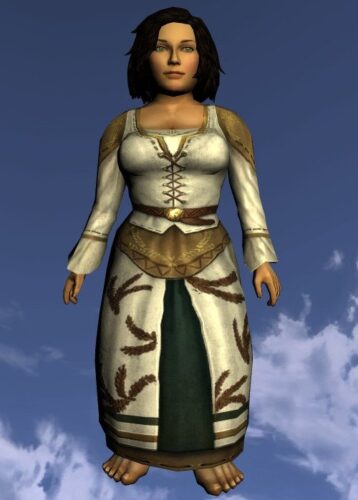 LOTRO Farmer's Fancy Dress - Female Hobbit