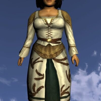 LOTRO Farmer's Fancy Dress - Female Hobbit