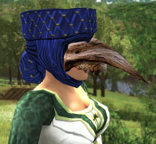 Peacock Bonnet with Cave-Claw Mask Mashup
