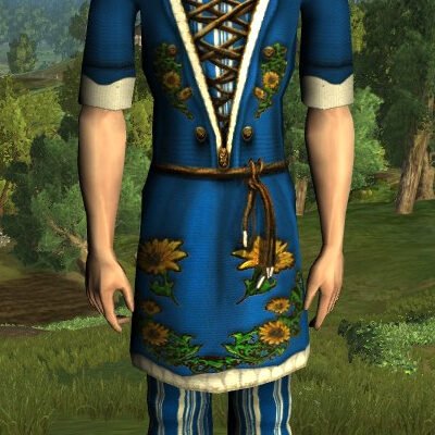 Short-Sleeved Sunflower Tunic and Trousers - Male Elf
