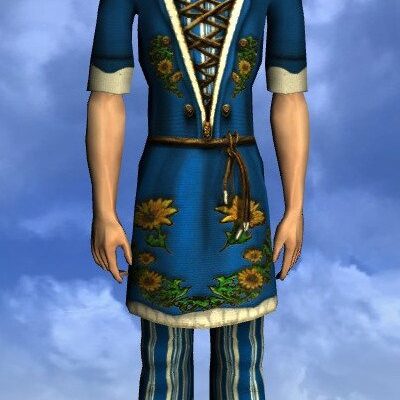 Short-Sleeved Sunflower Tunic and Trousers - Male High Elf