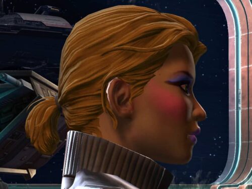 SWTOR Small Ponytail Hairstyle at Character Creation
