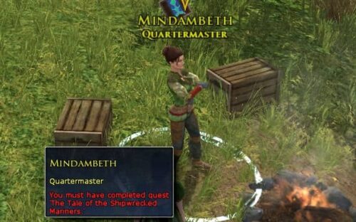 unlocking Mindambeth (Quartermaster) - complete the quest!