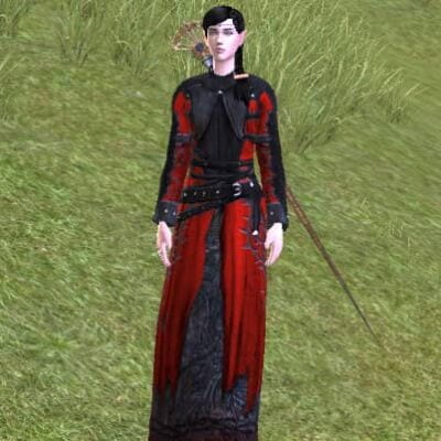 Red Dye, Female Elf - Autumn Wanderer Robes