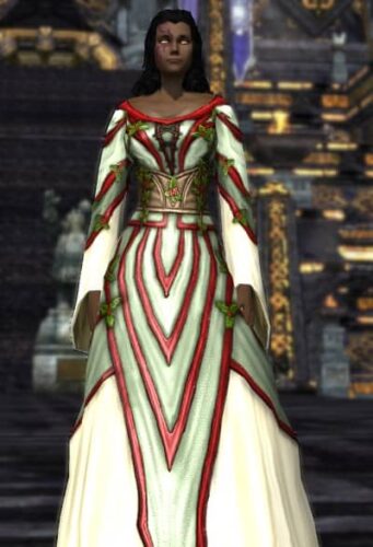 LOTRO Gown of Shire Holly - Female Beorning