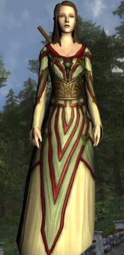 LOTRO Gown of Shire Holly - Female High Elf