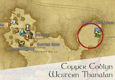 FFXIV Copper Coblyn Location Map