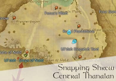FFXIV Snapping Shrew Location - Central Thanalan - Gladiator Hunting Log Rank 1