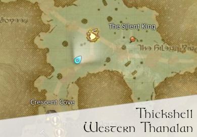 FFXIV Thickshell Location Map - Western Thanalan