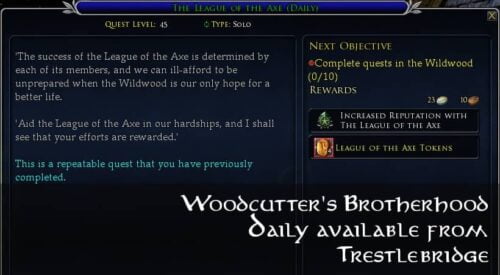 The League of the Axe - Daily 10 Quest Repeatable - LOTRO Wildwoods