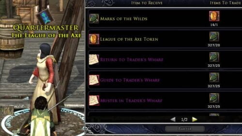 LOTRO Return to Trader's Wharf, Muster, Guide - League of the Axe Reputation