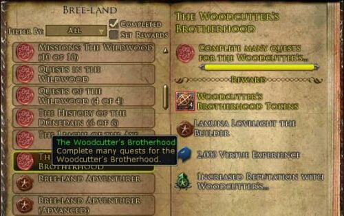LOTRO - The Woodcutter's Brotherhood Deed - Wildwood of Bree-land