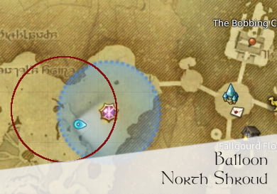 FFXIV Balloon Location Map - North Shroud