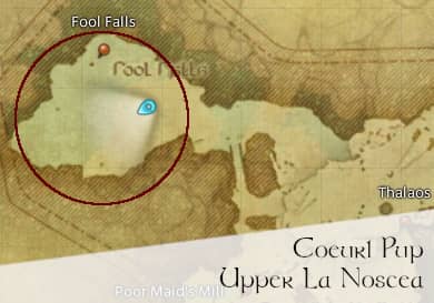 FFXIV Coeurl Pup Location Map - Upper La Noscea