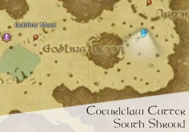 FFXIV Coeurlclaw Cutter Location Map - South Shroud