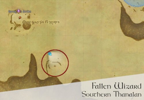 FFXIV Fallen Wizard Location Map - Southern Thanalan
