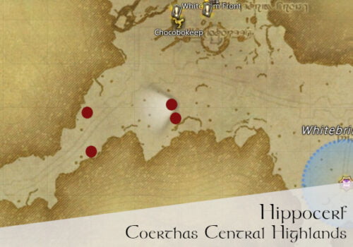 FFXIV Hippocerf Location Map - Coerthas Central Highlands