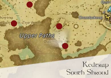 FFXIV Kedtrap Location Map - South Shroud