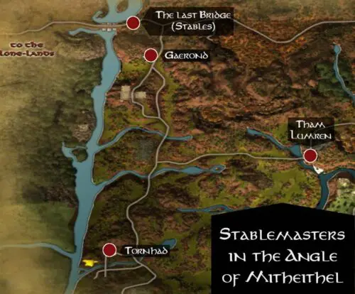 LOTRO Key Camps/Bases and Stablemasters in the Angle