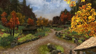 LOTRO Tornhad Village in the Daytime - Angle of Mitheithel