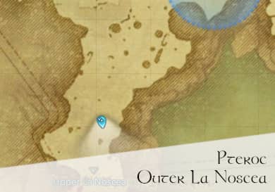 FFXIV Pteroc Location Map - Outer La Noscea