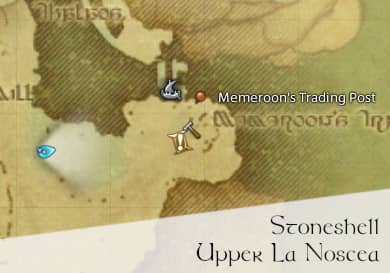 FFXiV Stoneshell Location Map - Upper La Noscea