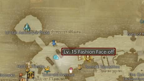 Fashion Face-Off Quest Location Map - Little Ladies Day 2022