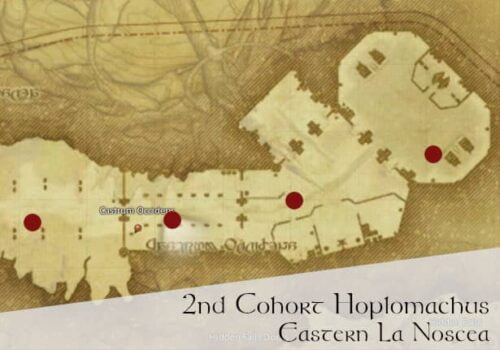 FFXIV 2nd Corhort Hoplomachus Location Map - Gladiator Hunting Log Rank 5