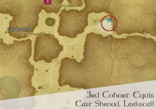 FFXIV 3rd Cohort Equis Location Map - Gladiator Hunting Log Rank 5
