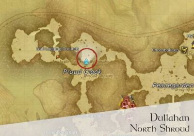 FFXIV Dullahan Location Map - Gladiator Hunting Log Rank 5