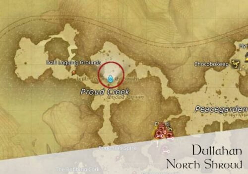 FFXIV Dullahan Location Map - Gladiator Hunting Log Rank 5