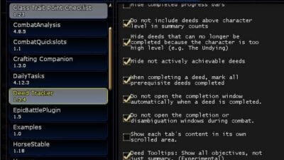 Some of the customisations available in Deed Tracker