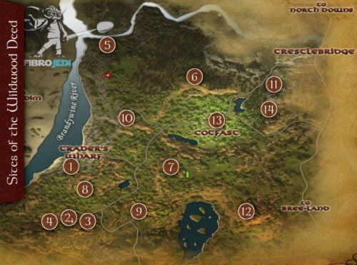 LOTRO Sites of the Wildwood Deed Map by FibroJedi