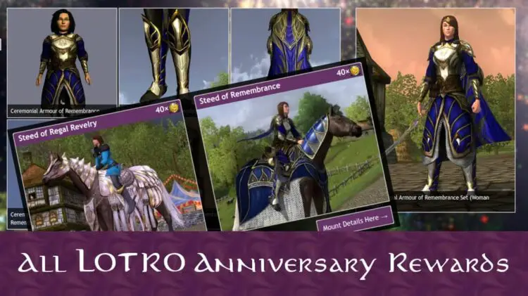All LOTRO Anniversary Celebration Rewards - List, Library and Gallery