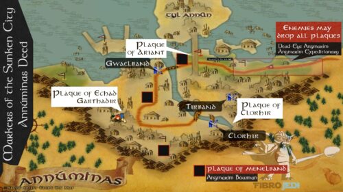 LOTRO Markers of the Sunken City Deed Map - Annúminas, Evendim
