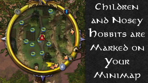 Children and Nosey Hobbits on the Minimap - LOTRO Sparkling Sparklers Quest