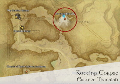 FFXIV Rotting Corpse Location Map