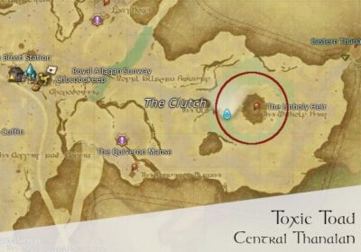 FFXIV Toxic Toad Location Map
