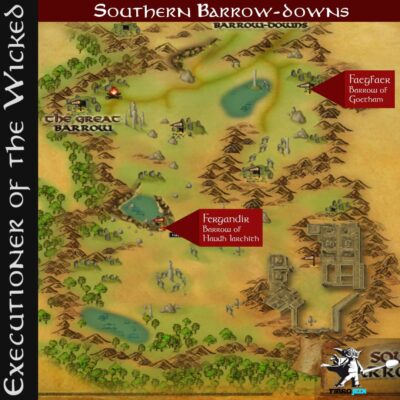 Executioner of the Wicked - Southern Barrow-Downs Map