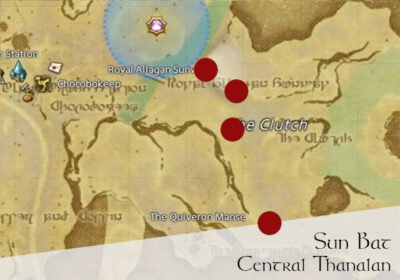 FFXIV Sun Bat Location Map - Central Thanalan
