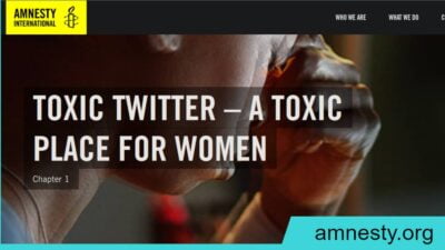 Amnesty.org article on Twitter being Toxic for Women