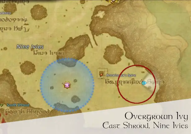 FFXIV Overgrown Ivy Location Map