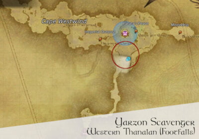 FFXIV Yarzon Scavenger Location Map
