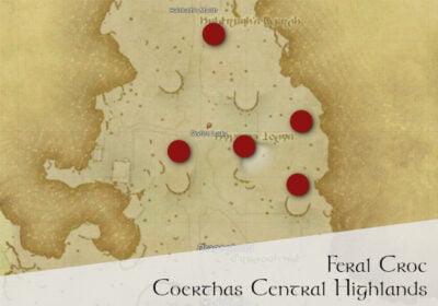 FFXIV Feral Croc Location Map