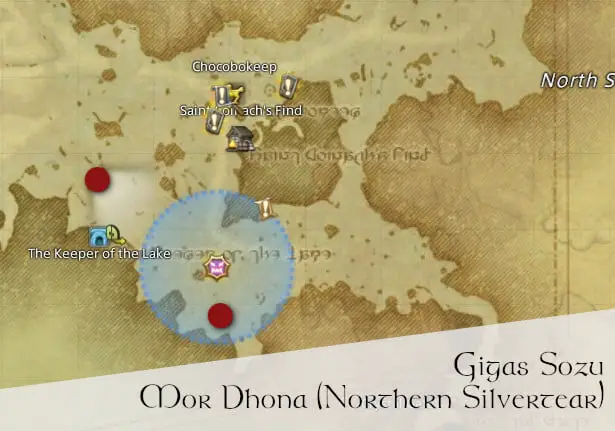 Map location for Gigas Sozu